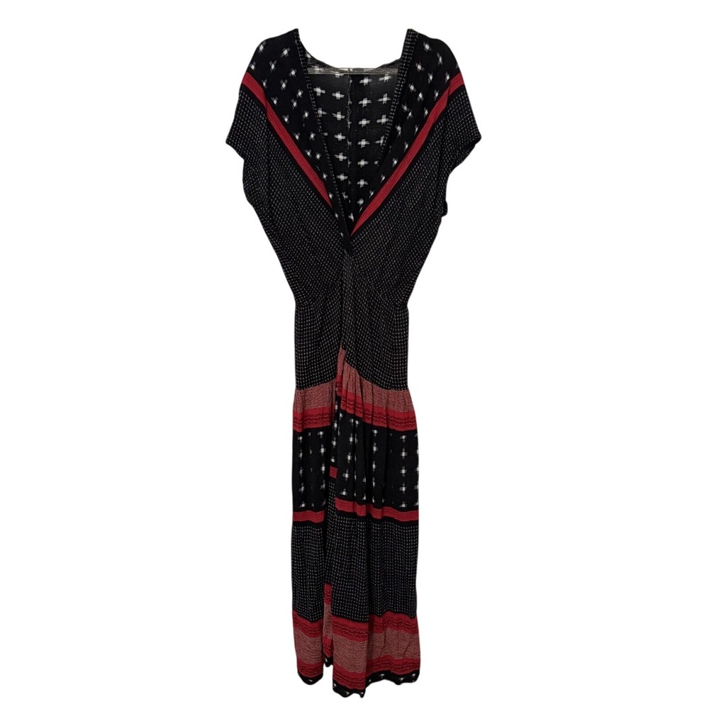Whimsical Tiered Boho Maxi Dress Dark Cottagecore Indie Festival Prairie